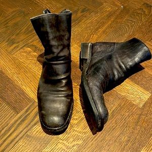 38 handmade black leather boots